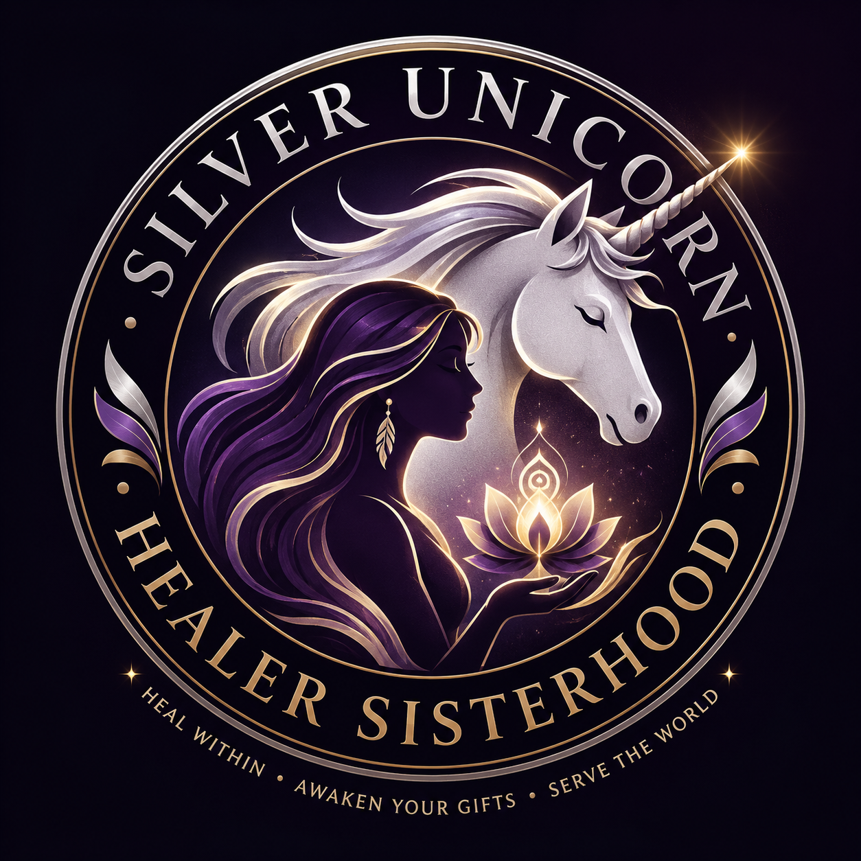 Silver Unicorn Healer Sisterhood emblem